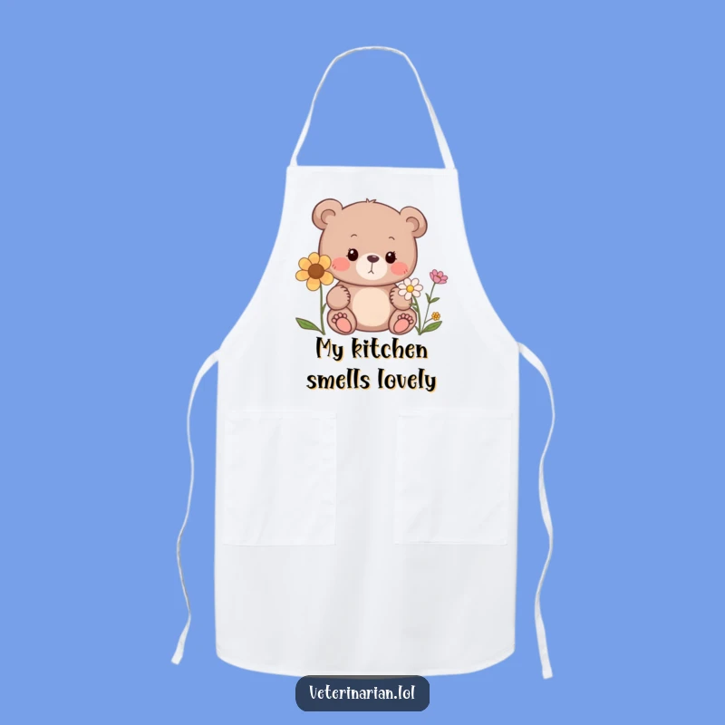 Funny Bear Apron: Cute Kitchen Decor, Perfect Funny Gift for Bakers