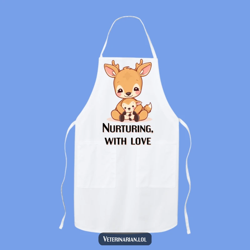 Funny Gentle Deer Apron: Cook with Kindness and Style