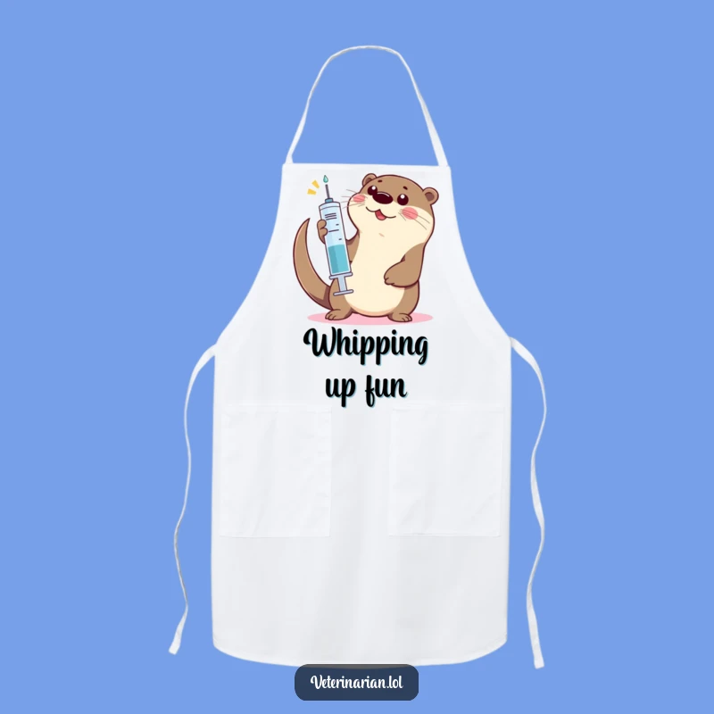 Funny Otter High-Five Apron: Playful helper apron, a practical and funny gift for cooks.