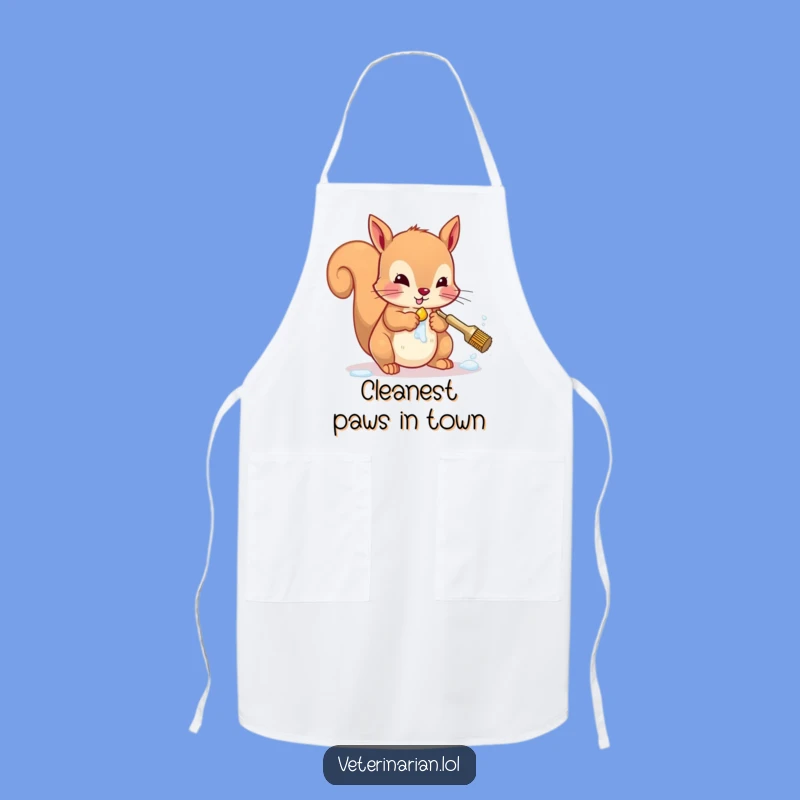 Funny Squirrel Apron: Keep Clean in the Kitchen with Humorous Style