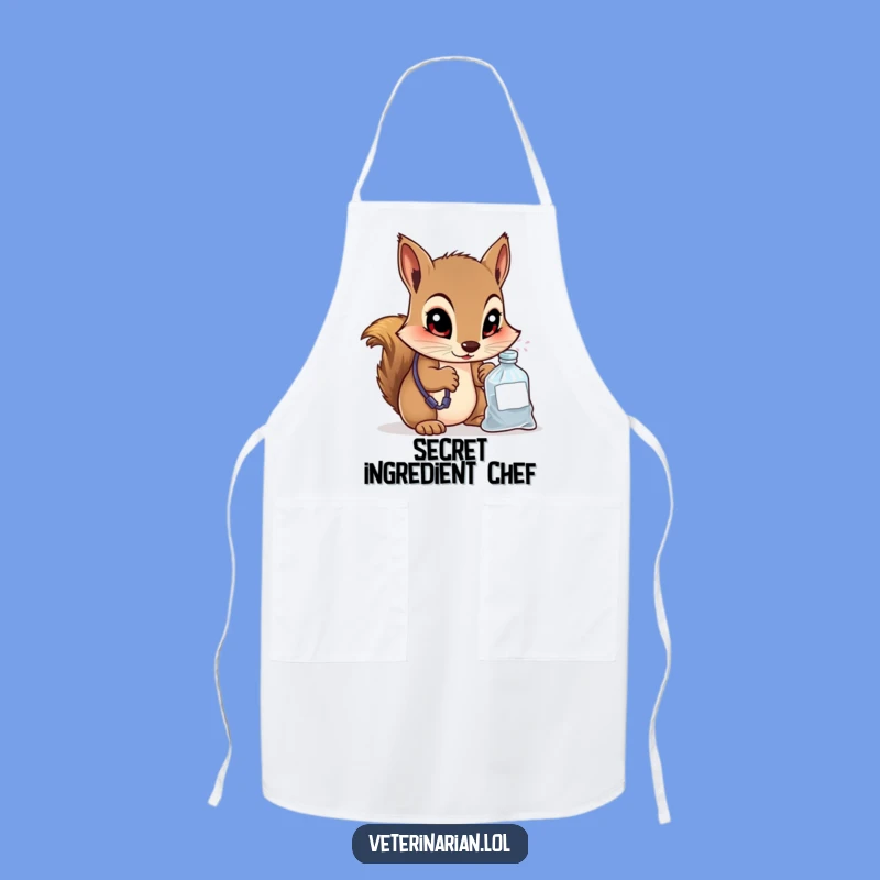 Funny Squirrel Vet Apron - Cook with Curious Remedies & Glee!