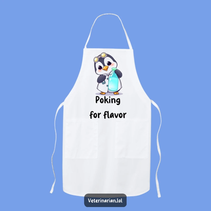 Funny Penguin Doctor Apron - Kitchen Lab Coat Humor Gift
