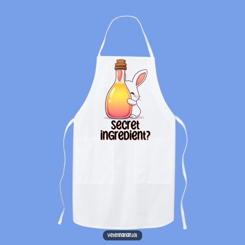 Funny Shy Rabbit Potion Apron: Whimsical Kitchen Wear for Magical Cooks