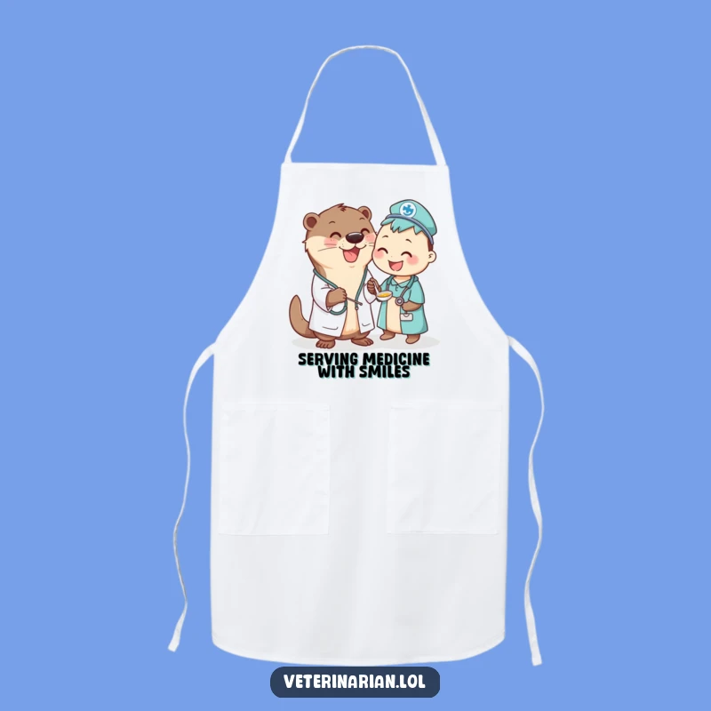 Funny Otter Vet Apron: Cook and Clean with Hilarious Animal Doctor Style
