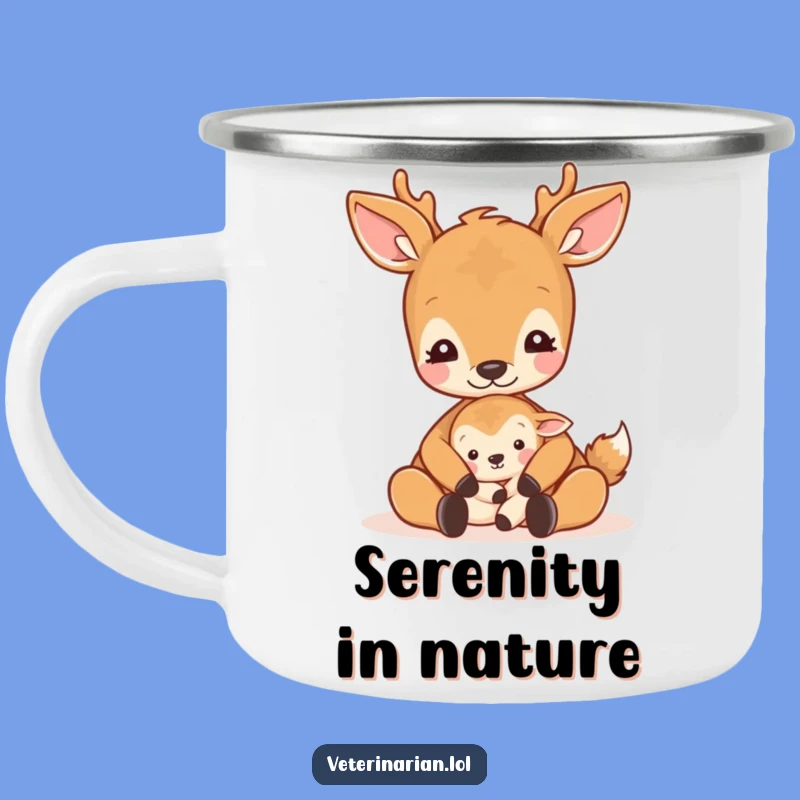 Funny Gentle Deer Camping Mug: Embrace Nature’s Calmness