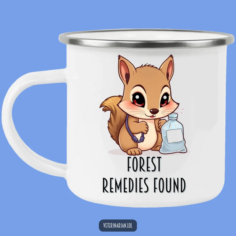 Funny Squirrel Vet Camping Mug - Wise Brews for Curious Adventures!