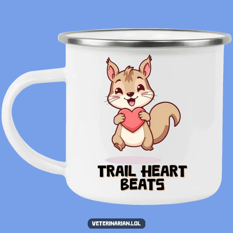 Durable Funny Squirrel Heart Camping Mug: Energize Your Adventures