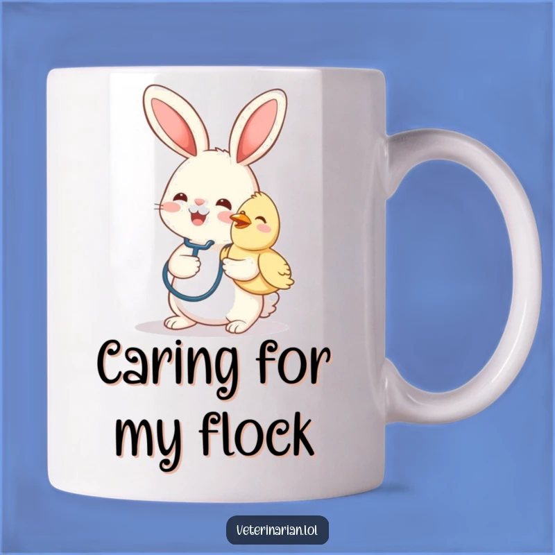 Funny Bunny Vet Mug: Adorable Humor Gift for Animal Lovers and Doctors