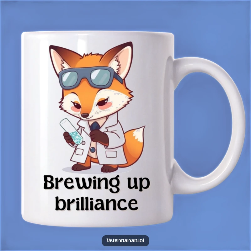 Funny Fox Scientist Mug: Hilarious Chemistry Gift for Lab Enthusiasts