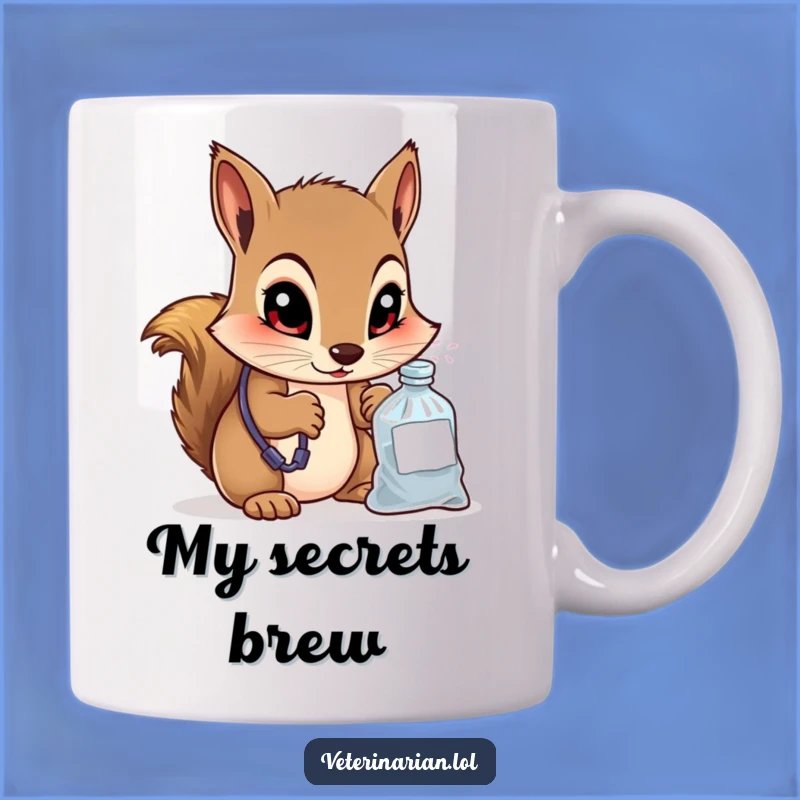Funny Squirrel Vet Mug - Medicine Peek - Wise & Whimsical Gift!