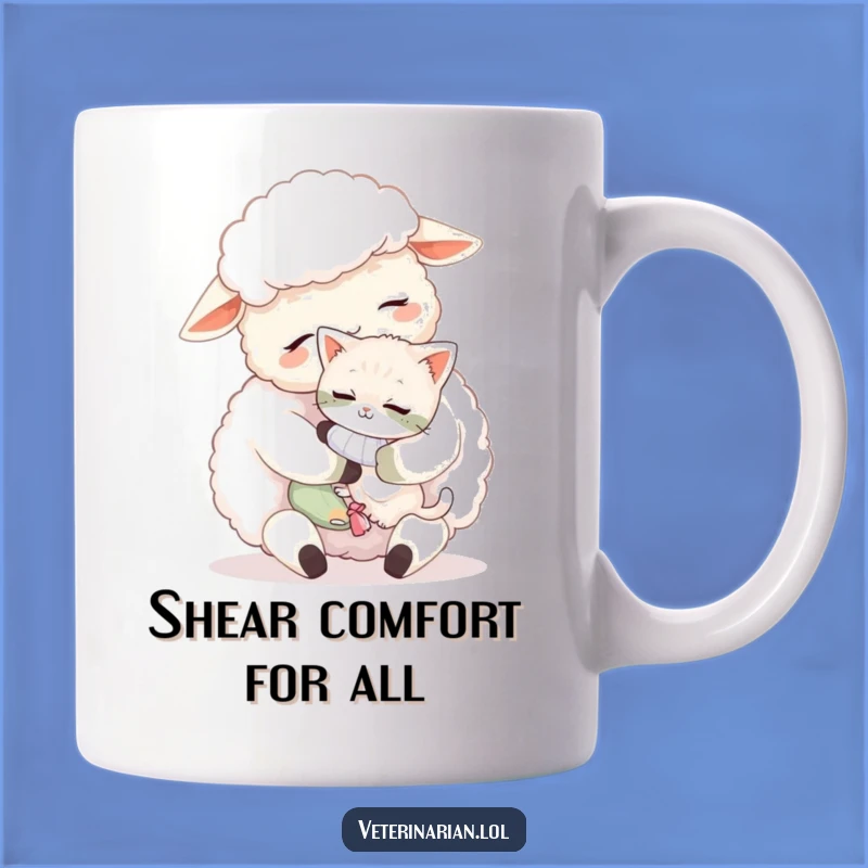 Funny Sheep Kitten Mug: Adorable Affection & Humor, Perfect Comfort Gift