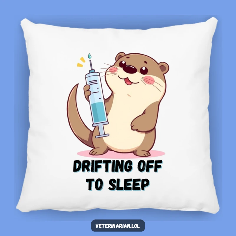 Funny Otter High-Five Pillow: Playful otter comfort, a soft and funny gift for relaxation.