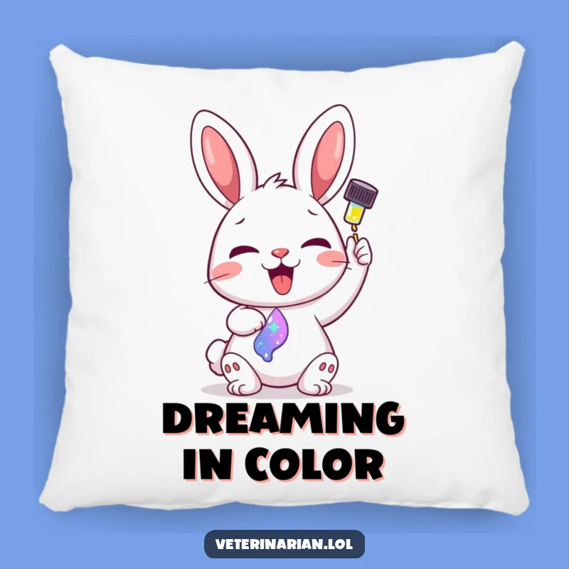 Funny Bunny Potion Pillow - Cozy Magical Elixir Cushion Gift
