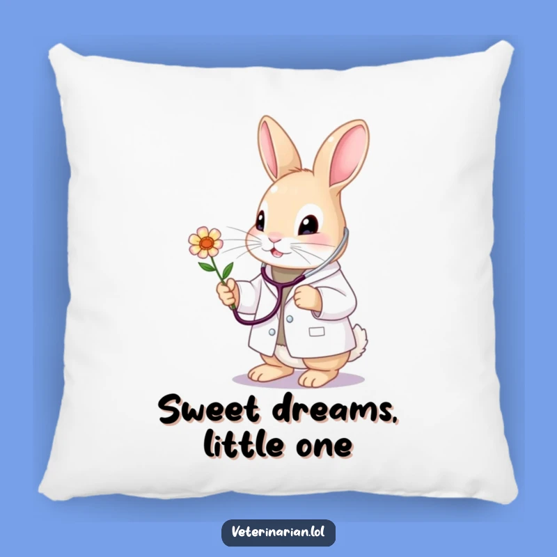 Funny Bunny Vet Pillow: Cozy Comfort with a Healing Touch