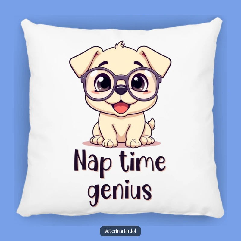 Funny Puppy Glasses Pillow: Cozy Comfort with a Smart Canine Touch