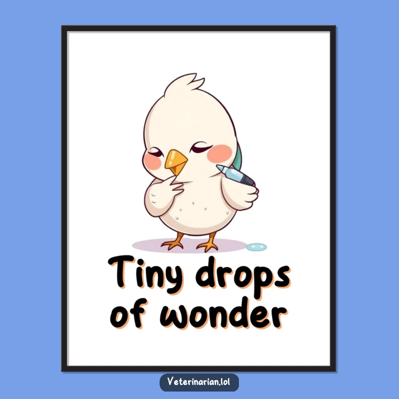 Funny Diligent Bird Dropper Digital Art - Instant Focused Decor Gift