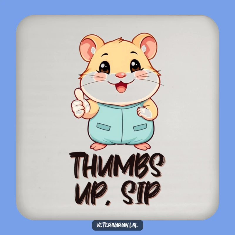Funny Hamster Nurse Coaster - Protect Surfaces with Cheer Gift