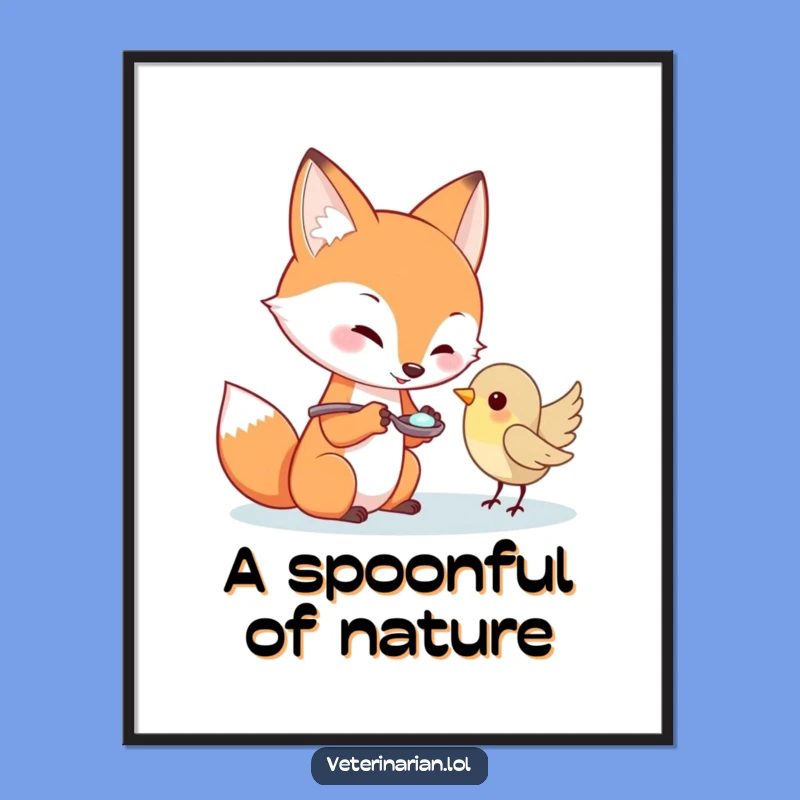 Funny Fox Bird Poster: Decorate with Kindness and This Funny Gift