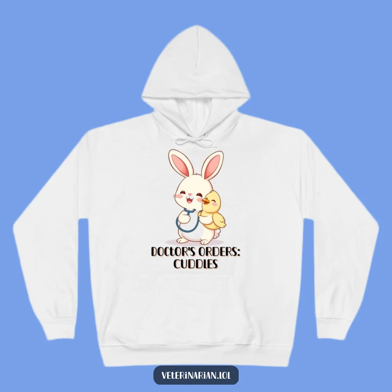 Funny Bunny Vet Hoodie: Cozy Comfort and Cute Humor for Animal Lovers