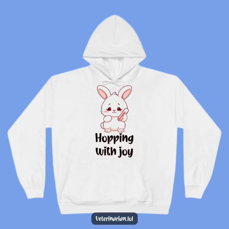 Cozy Funny Bunny Thermometer Hoodie: Snuggle with This Concerned but Happy Bunny!