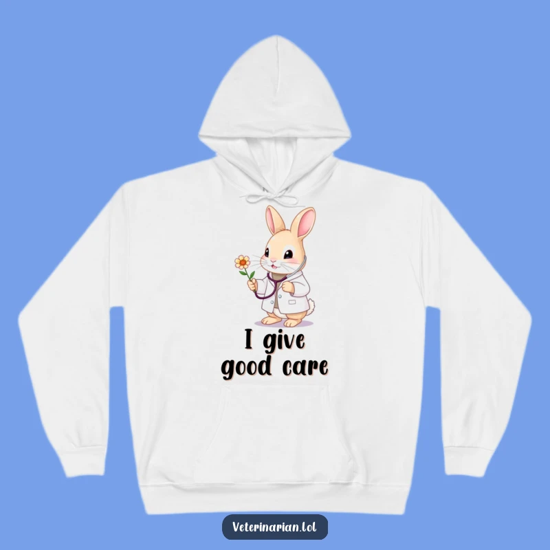 Funny Bunny Vet Hoodie: Cozy Comfort with a Touch of Healing