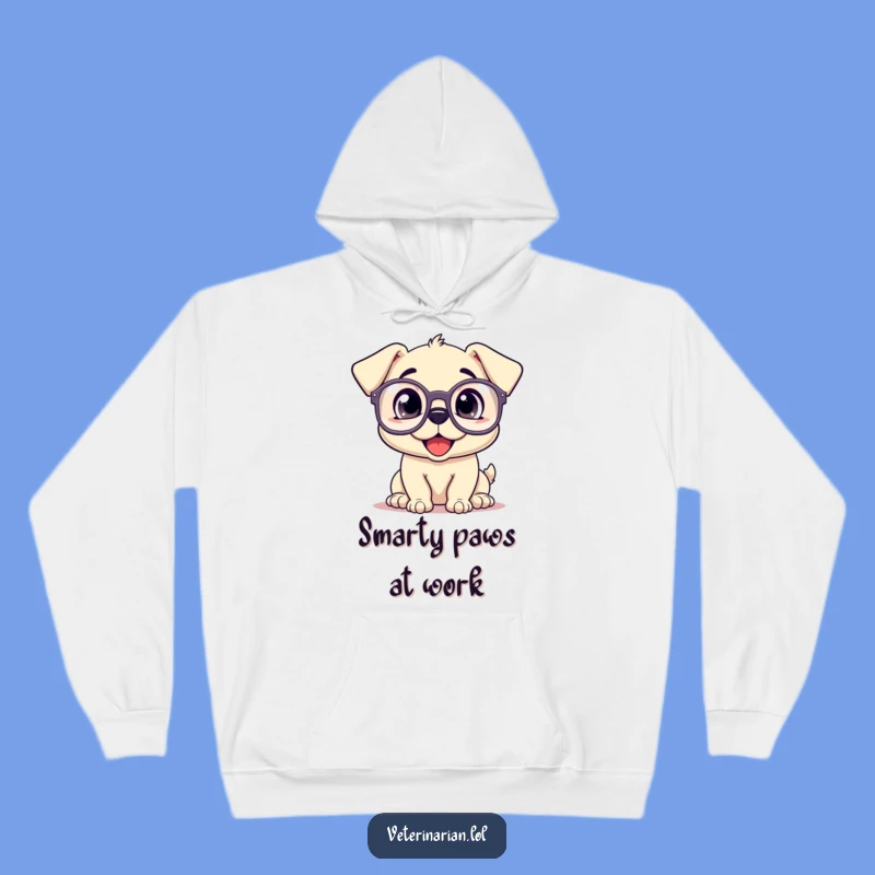 Funny Puppy Glasses Hoodie: Cozy Comfort and Intellectual Humor for Dog Fans