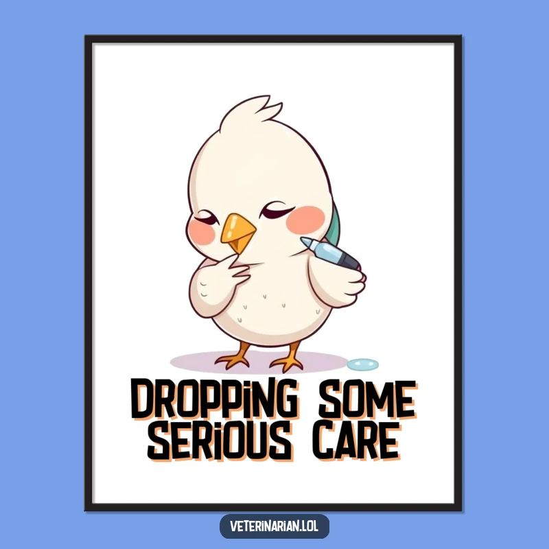 Funny Free Printable Wall Art: Diligent Bird Dropper Printable Art for Focused Spaces