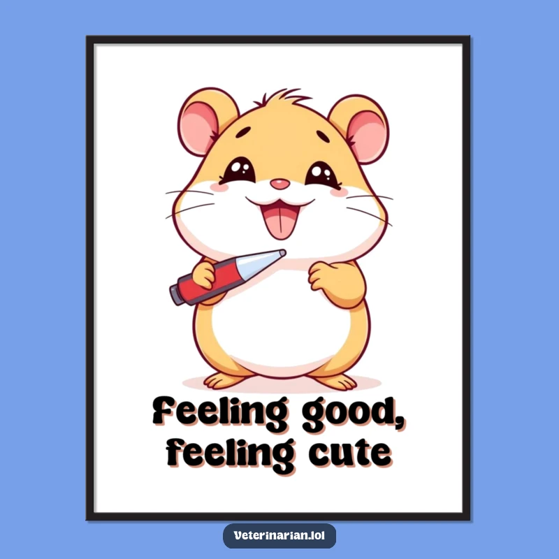 Funny Free Printable Wall Art: Hamster Health Check - Quirky Downloadable Art!