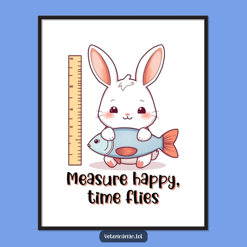 Free Printable Rabbit Fish Art: Funny Downloadable Decor Gift