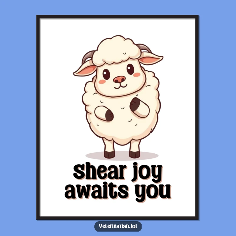 Funny Free Printable Wall Art: Proud Sheep Hug - Downloadable Art Gift!