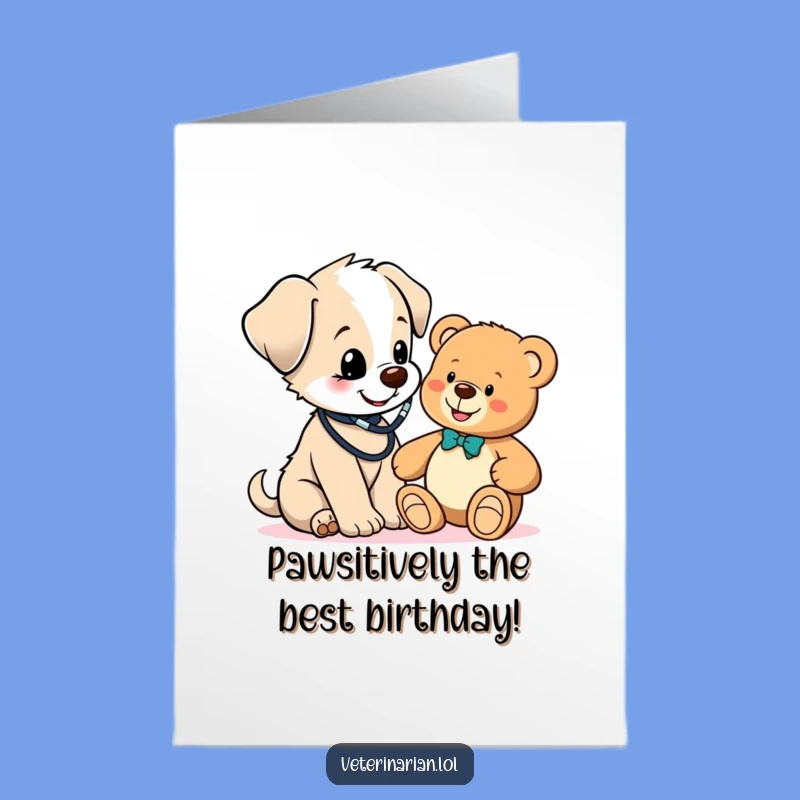Free Printable Puppy Doctor Birthday Card - Cute Funny Downloadable Get Well Gift
