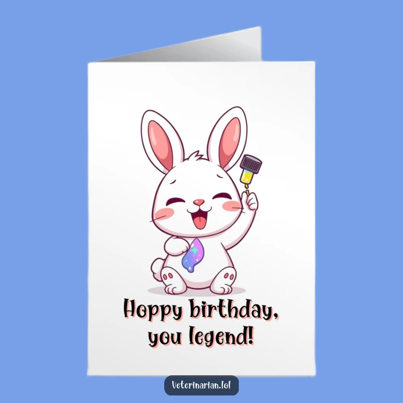 Free Printable Bunny Birthday Card: Sparkling Surprise - Funny Gift