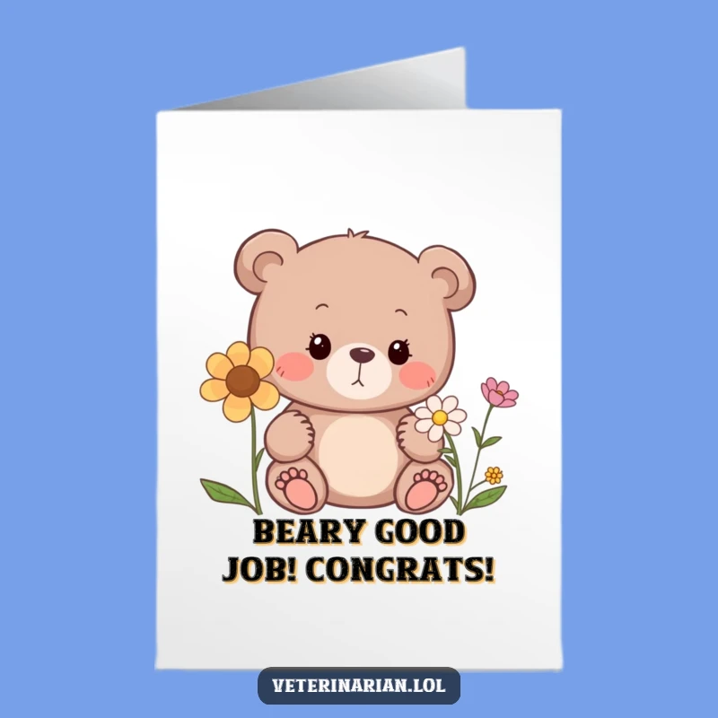 Free Printable Congrats Card: Curious Bear Nature Theme, Perfect DIY Gift!