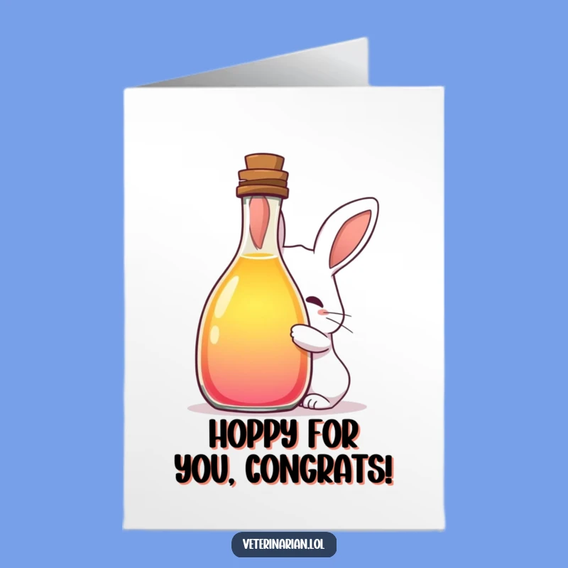 Free Printable Congrats Card: Rabbit's Secret Potion - Funny Downloadable Gift!