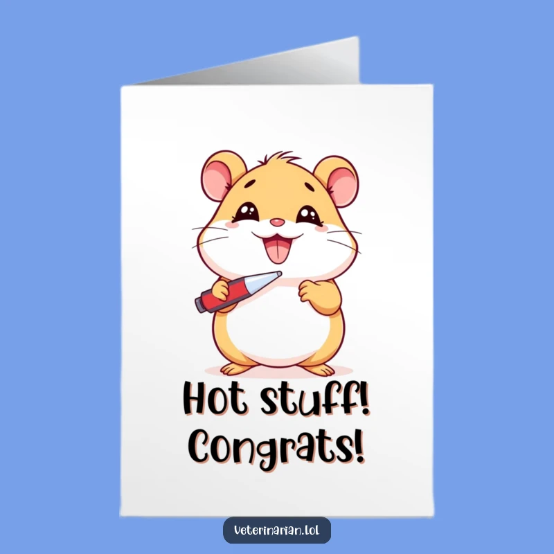 Free Printable Congrats Card: Hamster Health Check - Unique Downloadable Gift!