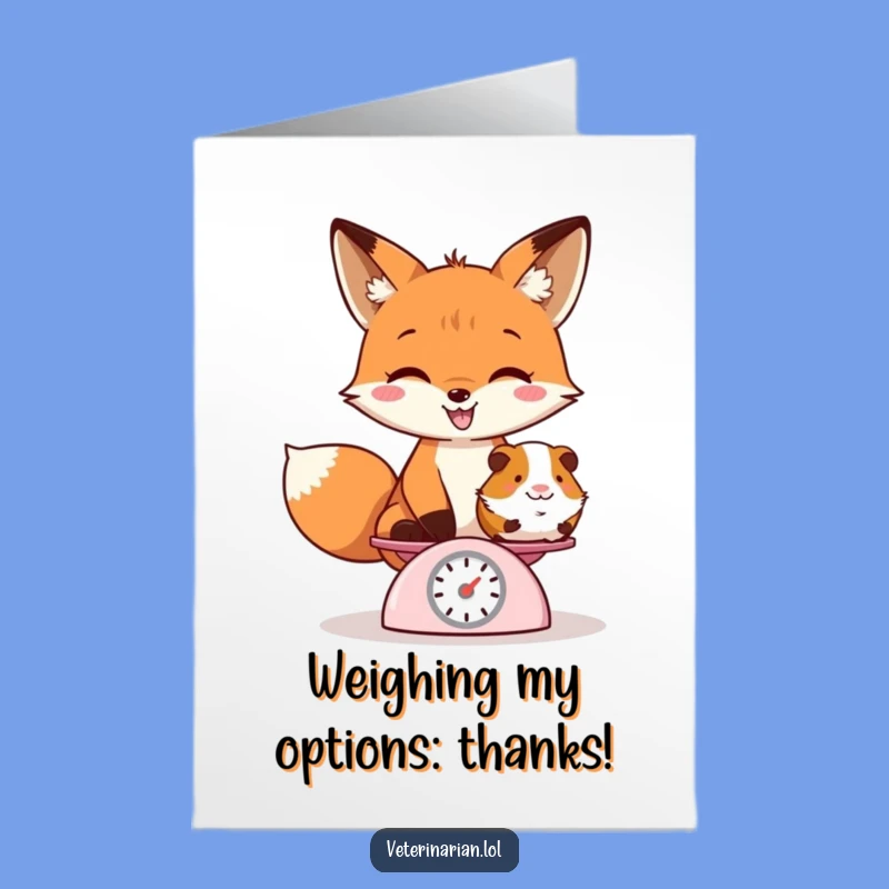 Free Printable Funny Fox Thank You Card - Playful Downloadable Appreciation Gift!