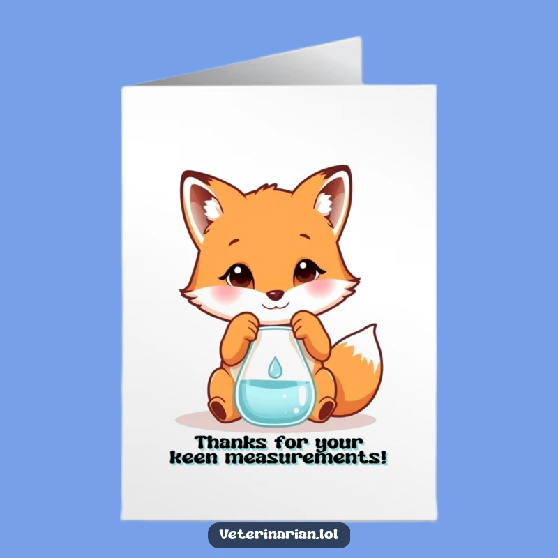 Free Printable Thank You Card: Funny Fox Scientist for a Grateful Downloadable Gift