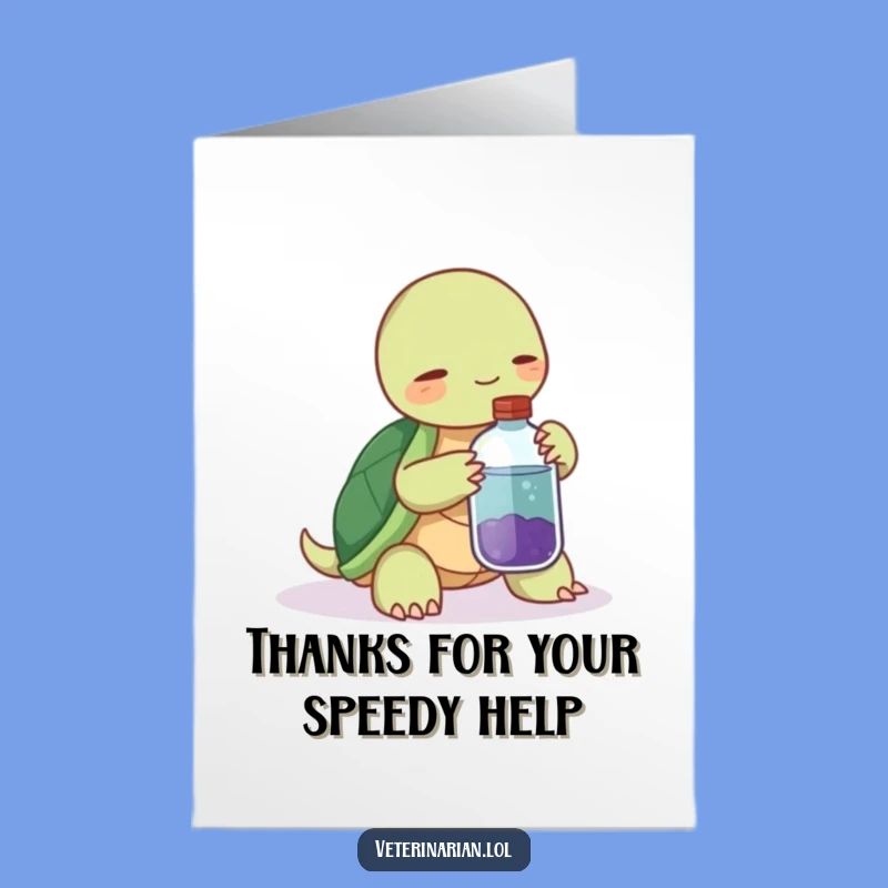 Free Printable Thank You Card: Turtle Potion Downloadable Gift