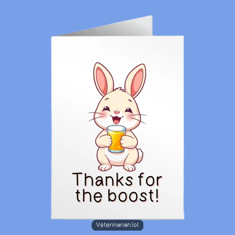Free Printable Bunny Doctor Thank You Card - Grateful Shot