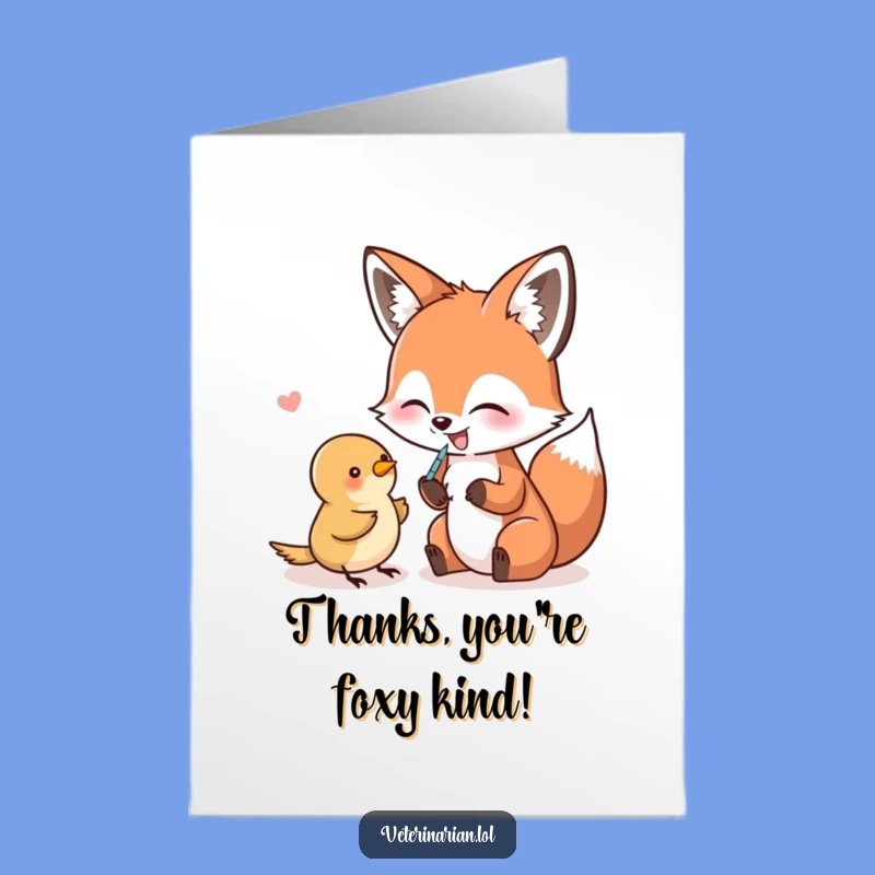 Free Printable Thank You Card: Fox & Bird Shot, A Funny, Quirky Downloadable Gift!