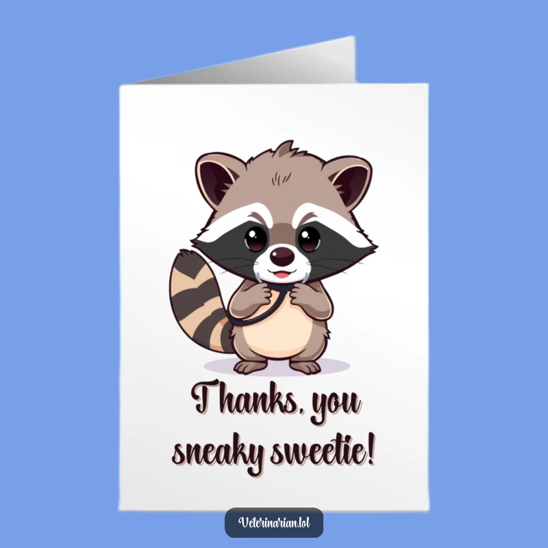 Free Printable Thank You Card: Raccoon Health Hero, Easy DIY Download!
