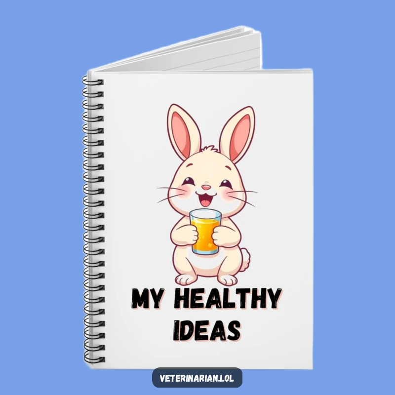 Funny Bunny Nurse Shot Notebook - Proud Rabbit Journal