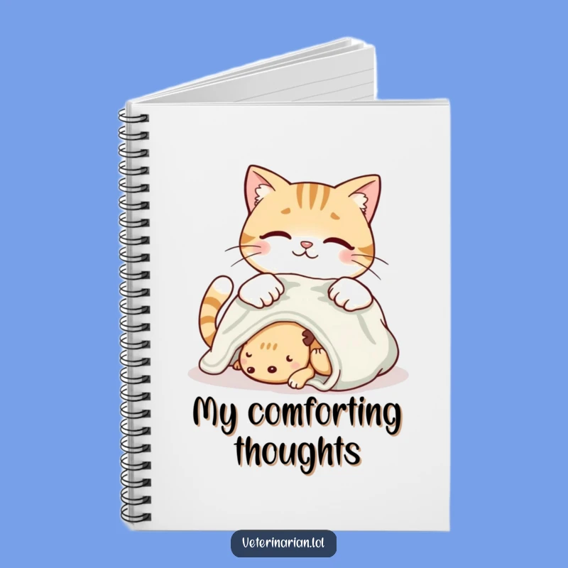 Funny Caring Cat Notebook: Write Your Thoughts with Gentleness