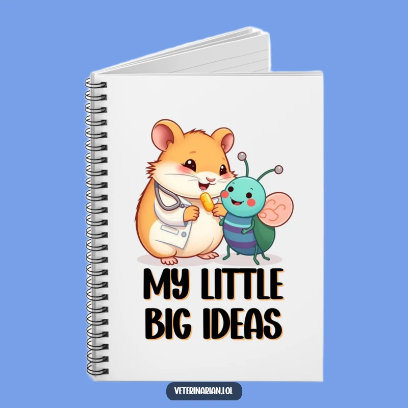 Funny Hamster Vet Notebook - Jot Down Happy Thoughts & Tiny Care!