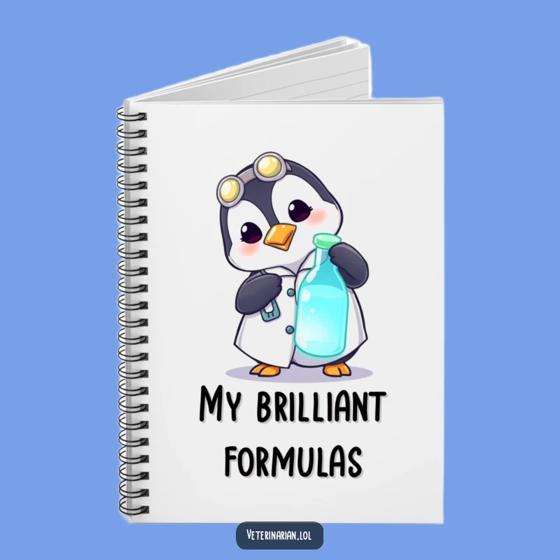 Funny Penguin Scientist Notebook - Jot Down Discoveries Gift