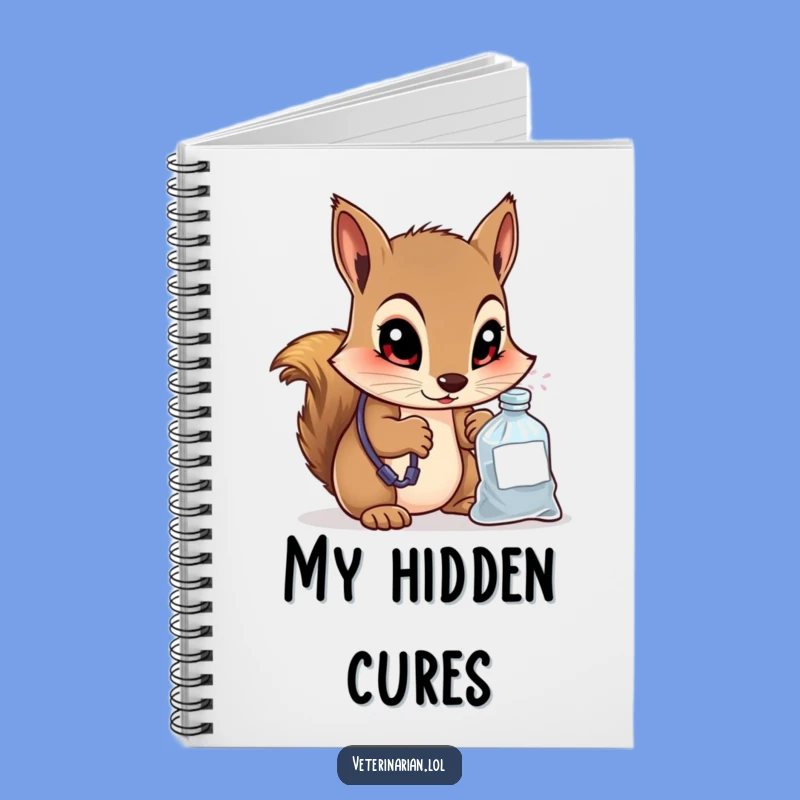 Funny Squirrel Vet Notebook - Jot Down Curious Insights & Remedies!