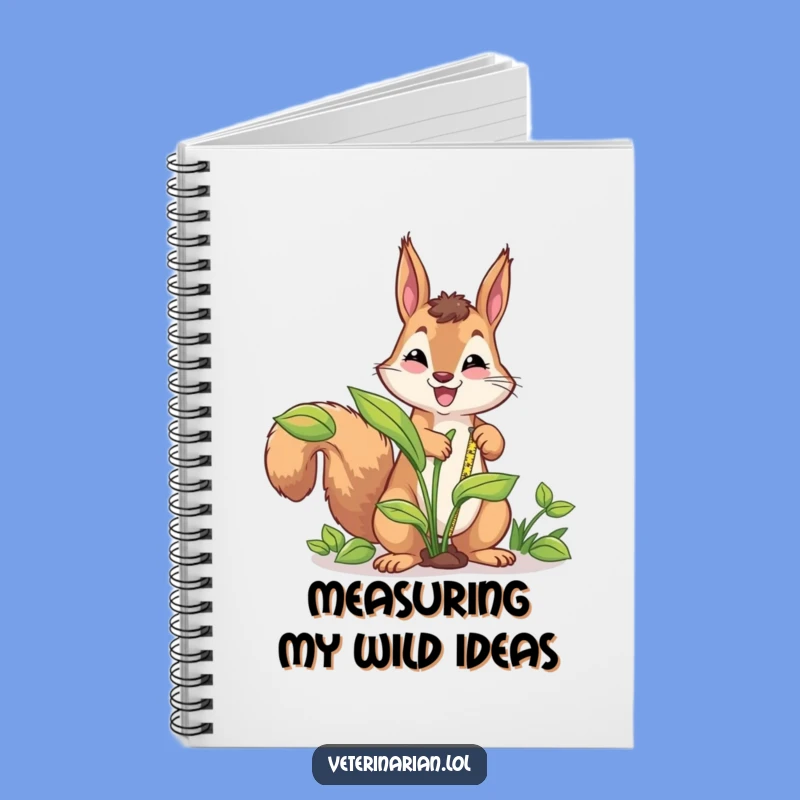 Funny Squirrel Gardener Notebook: Jot Down Notes with This Energetic Plant Measurer!