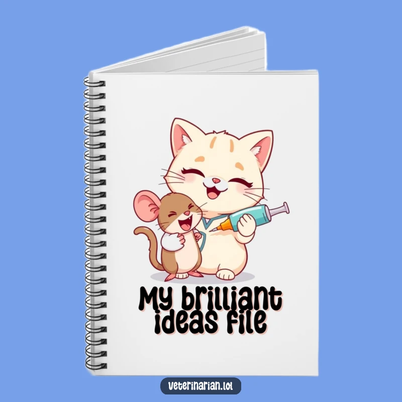 Funny Cat Vet Notebook: Giggling Nurse & Mouse Journal, Perfect Gift