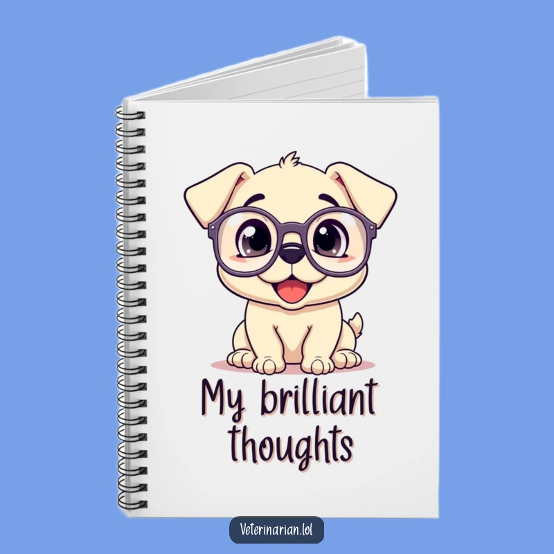 Funny Puppy Glasses Notebook: Jot Down Ideas with Curious Charm