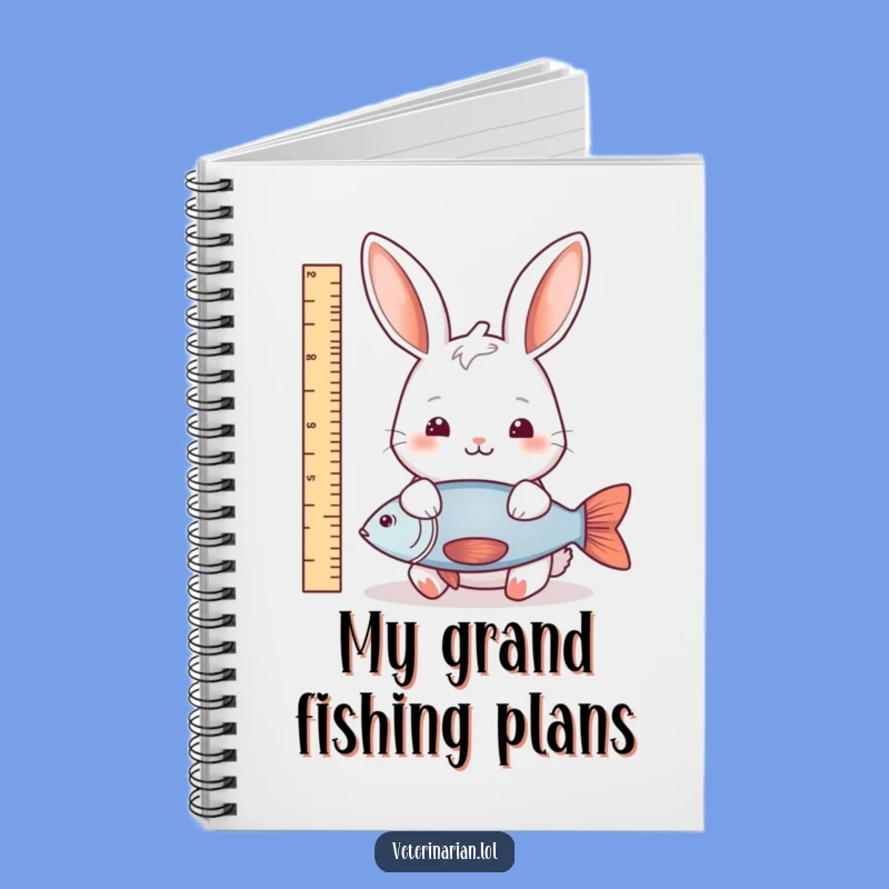 Funny Rabbit Fish Measure Notebook: Jot Down Ideas with Gentle Nature Humor